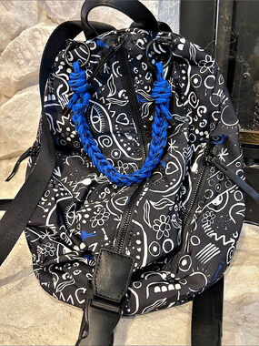 Desigual Black & White Abstract Backpack